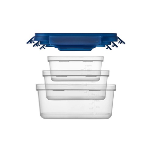 LocknLock NestnLock Blue Container Set, 3pc