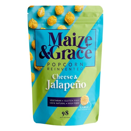 Maize & Grace Cheese & Jalapeno Popcorn, 46g Maize & Grace Cheese & Jalapeno Popcorn, 46g