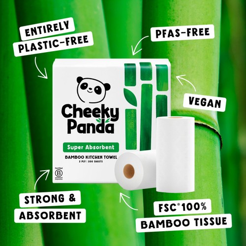 The Cheeky Panda Natural Bamboo Kitchen Rolls