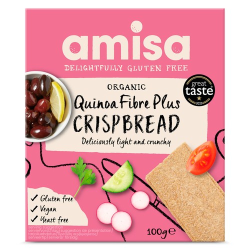 Amisa Organic Gluten Free Quinoa Fibre Plus Crispbread