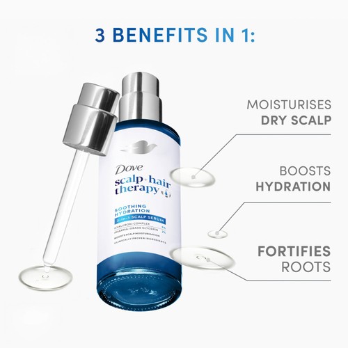 Dove Soothing Hydration Hair Serum for Smooth, Soft and Moisturised Hair