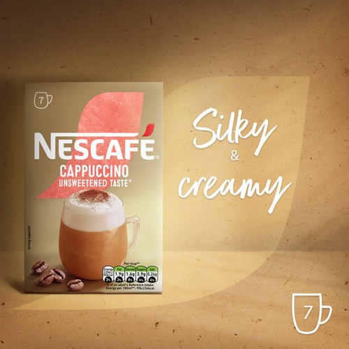 Nescafe Cappuccino Unsweetened Instant Coffee 7 Sachets