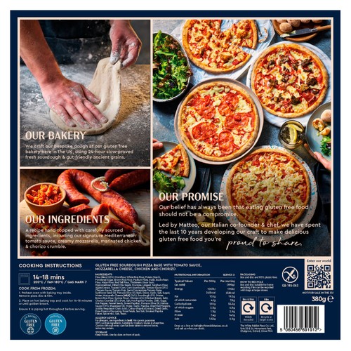 White Rabbit Gluten Free Chicken & Chorizo Romana 10"