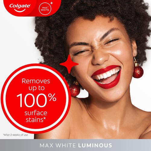 Colgate Max White Luminous Teeth Whitening Toothpaste Pump