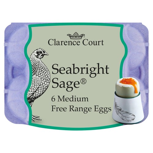 Clarence Court  Seabright Sage 6 Free Range Eggs