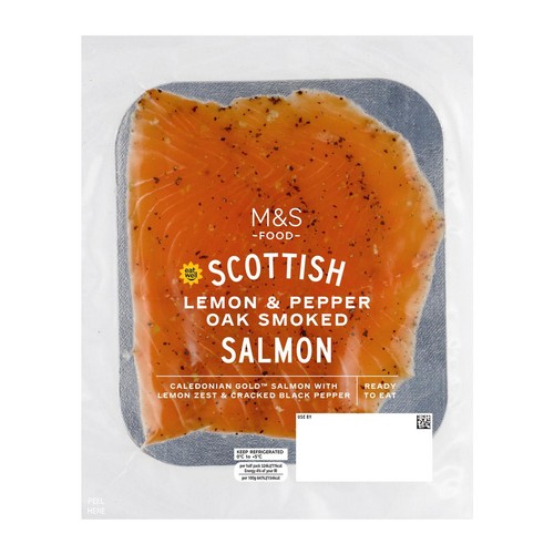 M&S Caledonian Gold Lemon & Pepper Oak Smoked Salmon