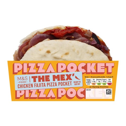 M&S Chicken Fajita Pizza Pocket