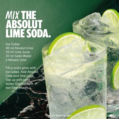 Absolut Lime Flavoured Swedish Vodka