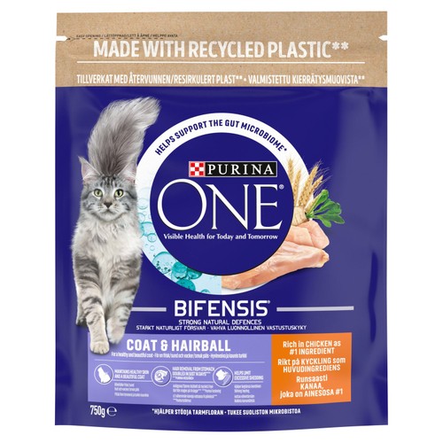 Purina One Coat & Hairball Chicken Dry Cat Food 