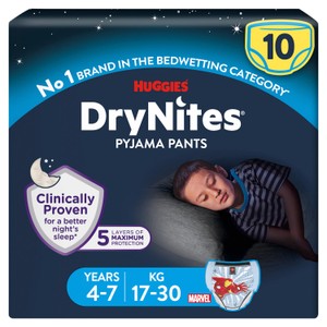 Huggies DryNites Boys Pyjama Pants, 4-7 Yrs (17-30kg)