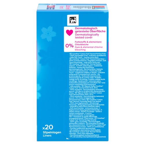 Carefree Cotton Fresh Scented Breathable Pantyliners Single Wrapped