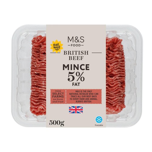 M&S Select Farms British Beef Mince 5% Fat