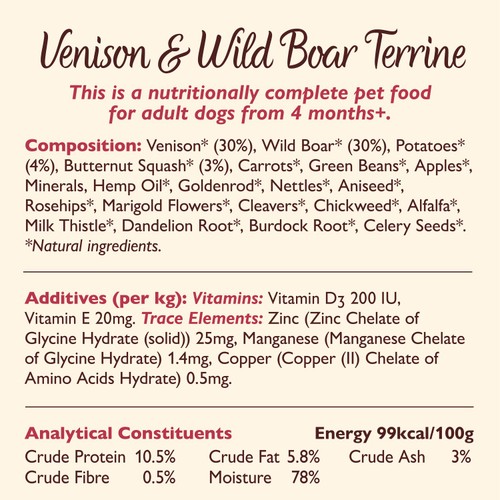 Lily's Kitchen Venison Terrine for Dogs
