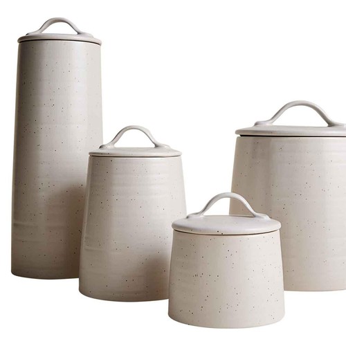 M&S Medium Ceramic Storage Jar, Neutral