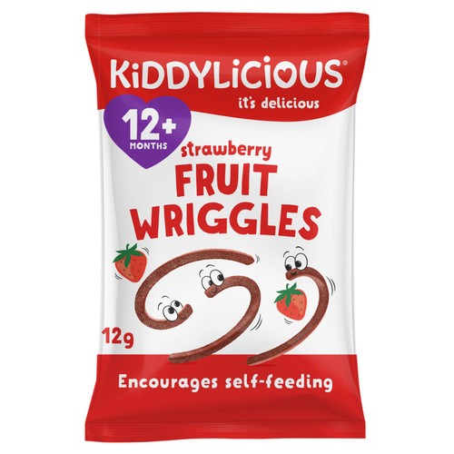 Kiddylicious Strawberry Wriggles Baby Snacks
