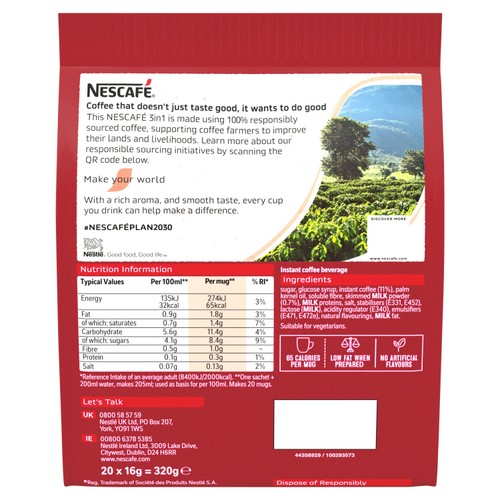 Nescafe Original 3in1 Bag 20pk