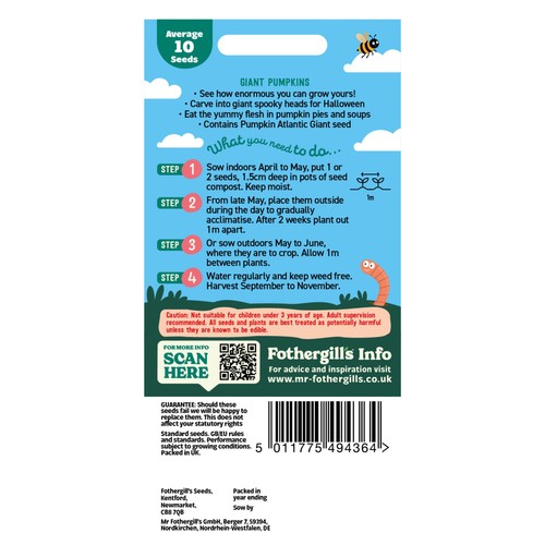 Mr Fothergills Seeds Giant Pumpkins