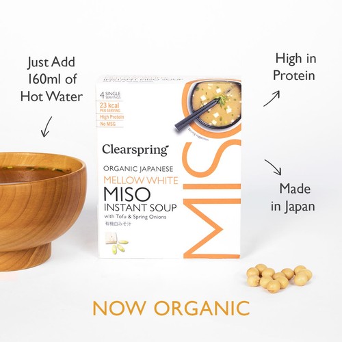 Clearspring Organic Japanese Instant Miso Soup with Tofu & Spring Onions