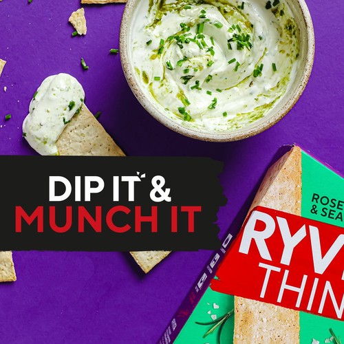 Ryvita Thins Rosemary & Sea Salt Flatbread Crackers