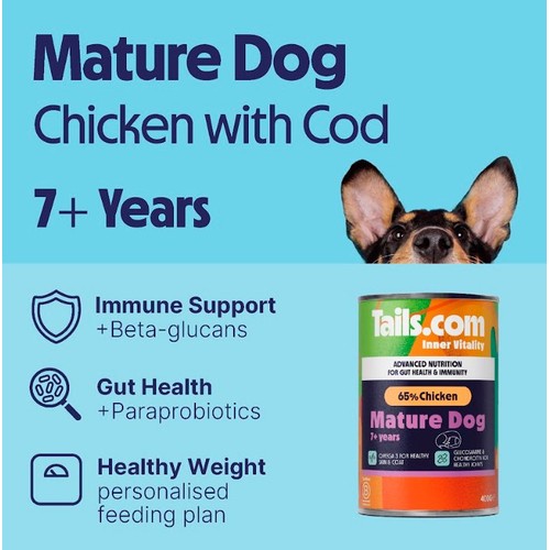Tails.com Inner Vitality Mature Dog Wet Food Chicken