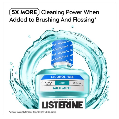 Listerine Cool Mint Mild Mint Alcohol Free Mouthwash