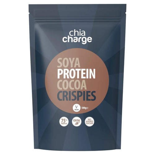 Chia Charge Cocoa Soya 75% Protein Crispies (500g)