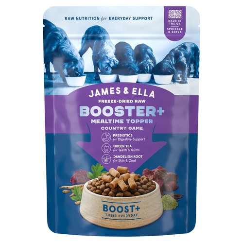 James & Ella Dog Raw Booster Topper - Game