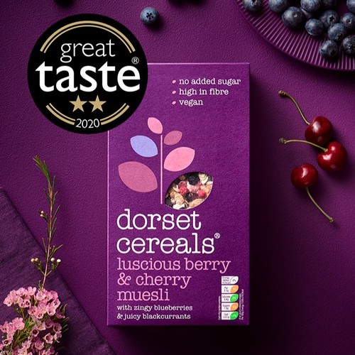 Dorset Cereals Luscious Berry&Cherry Muesli No Added Sugar Breakfast Cereal