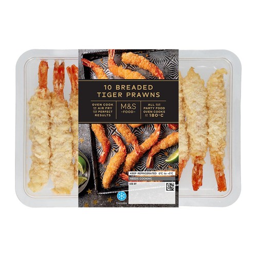 M&S 10 Light & Crispy Breaded Tiger Prawns