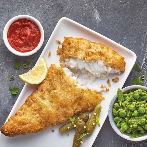 M&S 4 Battered Cod Fillets Frozen