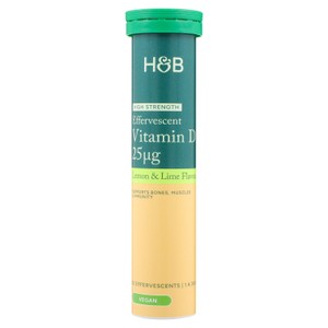 Holland & Barrett Vitamin D 1000 I.U. 25ug Effervescents Vegan Lemon & Lime