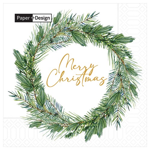 Joyful Wreath 3ply Napkins