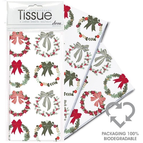 Christmas Wreaths Tissue Paper