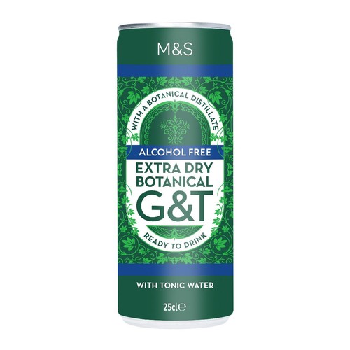 M&S Low Alcohol Extra Dry Gin & Tonic Can