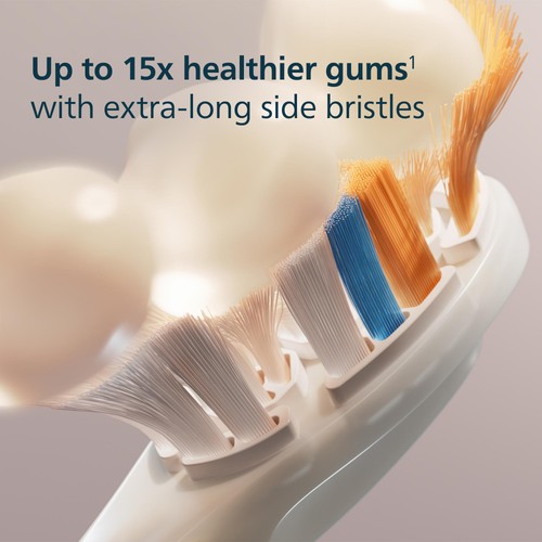 Philips Sonicare Genuine A3 Premium All-in-One Brush Head, White, 2+1 Pack
