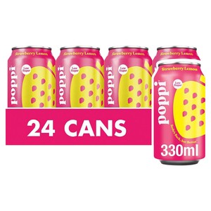 Poppi Strawberry Lemon Soda Cans