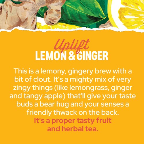 Yorkshire Tea Uplift Lemon & Ginger Fruit & Herbal Tea Bags