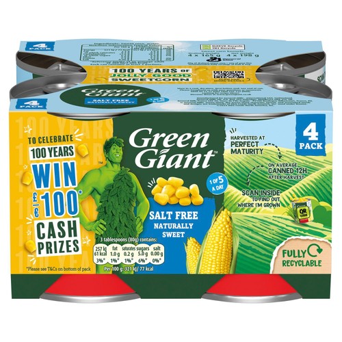 Green Giant No Added Salt Sweetcorn
