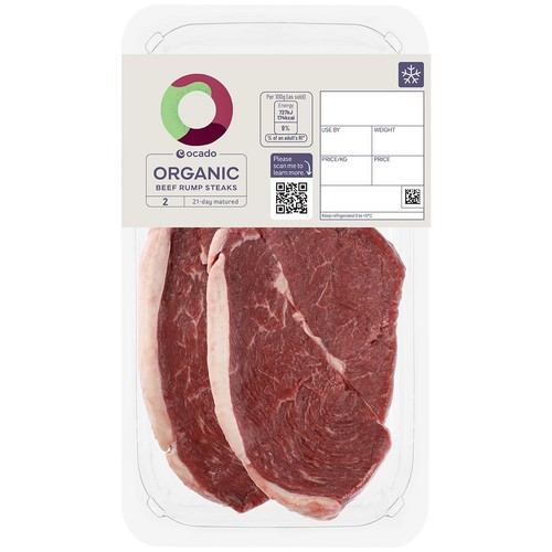 Ocado Organic 2 Beef Rump Steaks