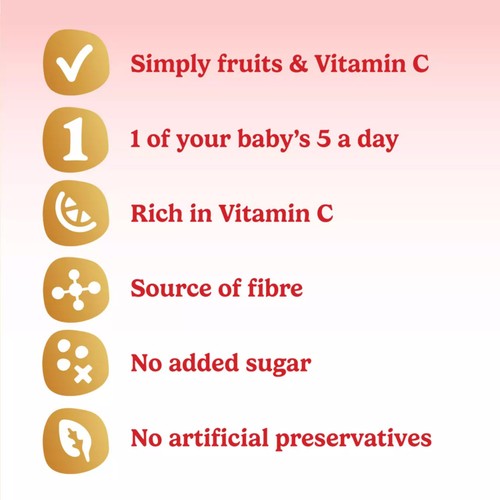 Cow & Gate Apple Peach & Strawberry Baby Food Fruit Pot 6+ Months