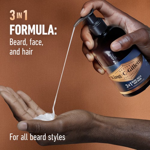 King C Gillette Beard & Face Wash 
