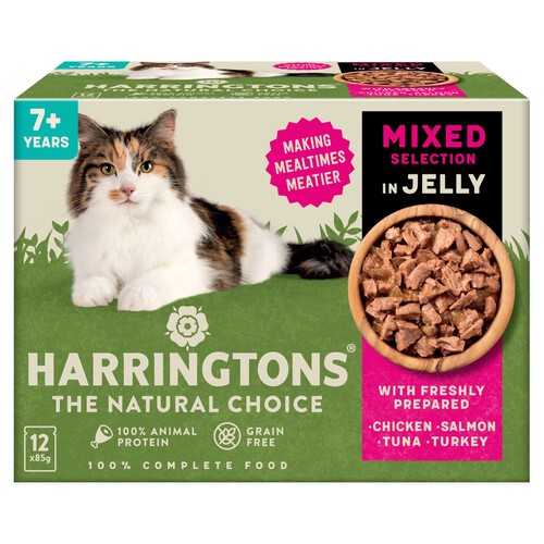 Harringtons Wet Cat Senior Mixed in Jelly Ocado