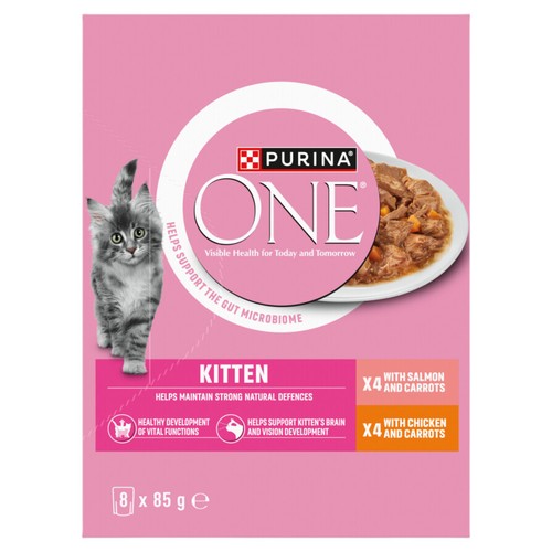 PURINA ONE Kitten Mini Fillets Salmon and Chicken Wet Cat Food