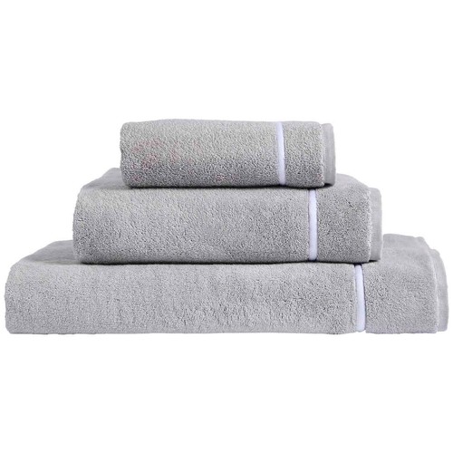 M&S X Kelly Hoppen, Baretta Stitch Towel, Bath Sheet, Grey/White