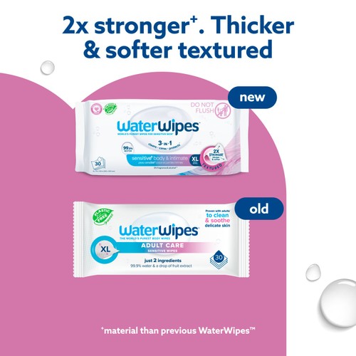 WaterWipes Adult Care Sensitive Wipes