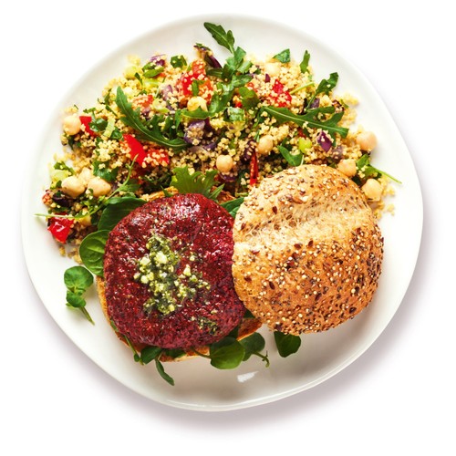 Gosh! Beetroot & Kale Burgers with a hint of mint.