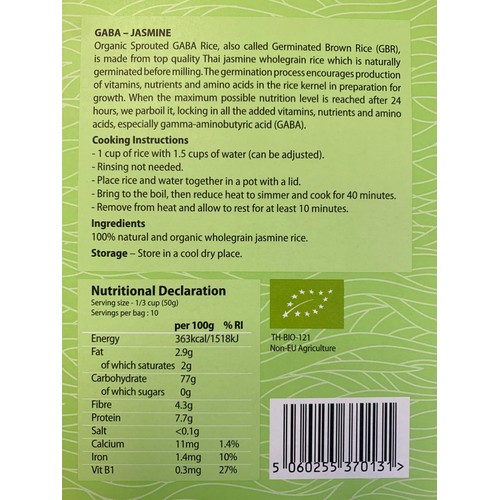 Minvita Organic Sprouted Jasmine GABA Rice 
