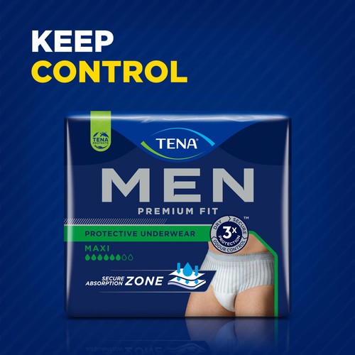 Tena for Men Premium Fit Incontinence Pants Medium