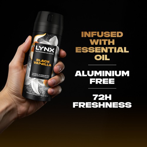 Lynx Fine Fragrance Collection Premium Deodorant Bodyspray Black Vanilla