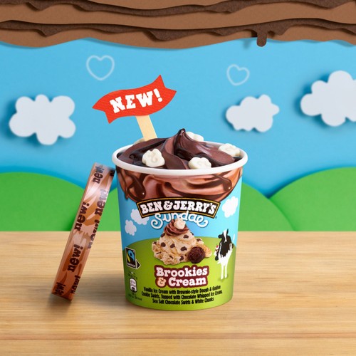 Ben & Jerry's Sundae Brookies & Cream Ice Cream Tub